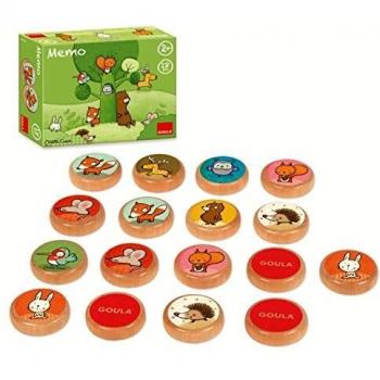 Juego Educativo de Memoria 'Memo Tom y Sus Amigos del Bosque' con Piezas de Animales, Apto para Niños a Partir de 2 años - Goula 53435