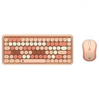 Set de Teclado y Ratón Inalámbrico Mini con Teclas Redondas Multicolor KSKM-5200M-RF