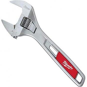 Milwaukee 48227508 8 Wide Jaw Adjustable Wrench, Silver