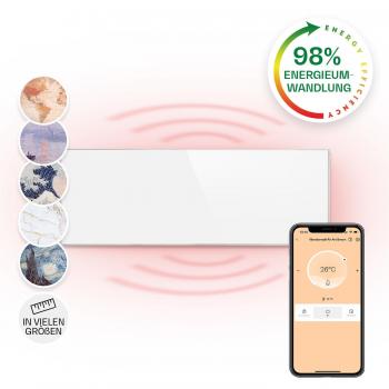 Panel Calefactor Infrarrojo Smart Klarstein 100x30cm 300W con Control por App y Temporizador Semanal IP24