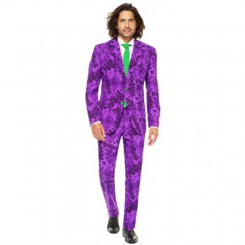 OppoSuits The Joker – Disfraces de superhéroe con Licencia de Halloween para Hombre – Traje Completo: Chaqueta, Pantalones y Corbata, Morado