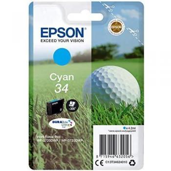 Epson C13T34624020 4.2ml Cian cartucho de tinta - Cartucho de tinta para impresoras
