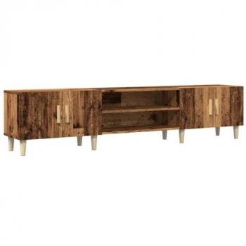 Mueble de TV de madera ingeniería envejecida 180x31,5x40 cm, soporte de TV, aparador de TV, mueble HiFi, banco de TV, armario de TV