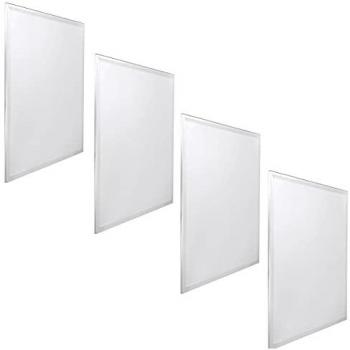 Pack x4 Panel LED 60x60cm 48W Blanco Frío 6000K 3900 Lúmenes con Marco Blanco para Techo Armstrong