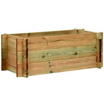 vidaXL Jardinera de Madera de Pino 80 cm Macetero Plantador Sembradora Huerto