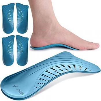 1/2 Plantillas Fascitis Plantar, 【2 Pairs】ALBINA Plantillas Ortopedicas Soportes de Arco y Talones Para Fascitis Plantar, Pies Planos, Dolor en Los Pies Plantillas para Mujer Hombre