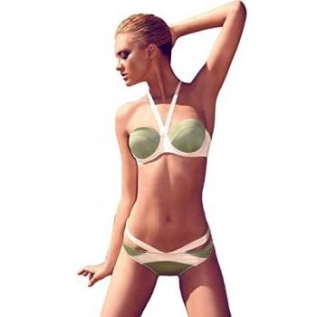 Oliva Verde vendaje Forma Bikini Trikini con, de baño, tamaño M UK 10 - 12 EU 38 - 40