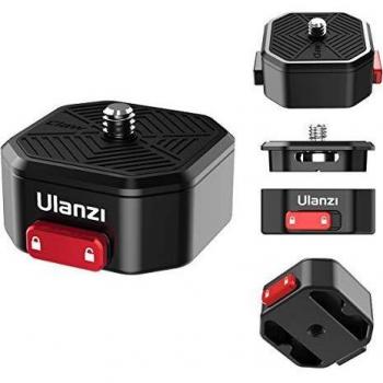 ULANZI Claw Placa adaptador de liberación rápida, kit de configuración rápida con tornillo de 1/4 para cámaras Canon/Sony/Nikon, Zhiyun/Feiyu/DJI/Moza Stablizers interruptor entre trípode/monopod
