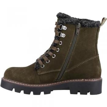 Aurelia Khaki Suede Ankle Boots for Women