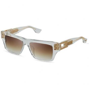 Dita Grandmaster-Seven Sunglasses, Crystal Yellow Gold, Brown Shaded, Gray Unisex, Size: ONE SIZE (57 MM)