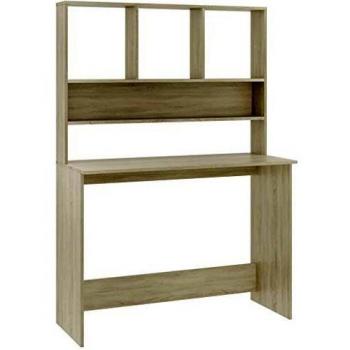 Sonoma Oak Engineered Wood Desk with Shelf 110x45x157 cm
