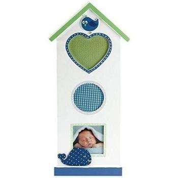 Goldbuch 10323 babyworld ballena MDF Marco para 3 fotos, color blanco lacado