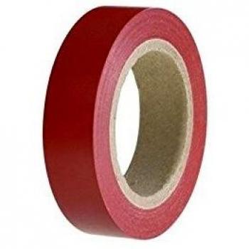 Cinta Aislante de PVC Roja, 15mm x 10m, Multiuso y Flexible