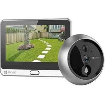 EZVIZ DP2 Mirilla Digital y Timbre Inteligente con Cámara de Seguridad, Visión Nocturna, Detección de Movimiento PIR, Comunicación Bidireccional, Pantalla LCD, B