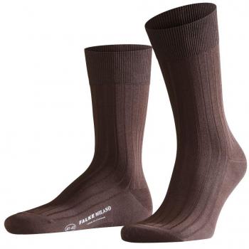 Falke Milano Men's Brown Cotton Rib Socks 45/46