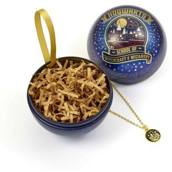 Bola de Navidad Harry Potter con Collar de Hogwarts School of Witchcraft and Wizardry