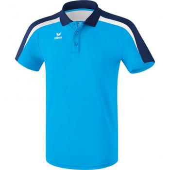Erima Liga 2.0 Short Sleeve Polo Shirt for Children, Curacao/New Navy/White, 116 cm, Unisex