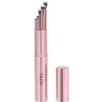 Kit de Brochas para Maquillaje de Ojos Profesional 5 Piezas Juego de 5 Pinceles Pincel de Mezcla Mini Cepillo de Ojos Plano Cepillo de Sombra de Ojos Delineador Fibras Veganas Sintéticas