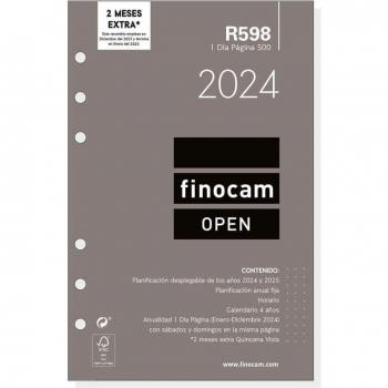 Recambio Anual 2024 Finocam Open R598 500 Día Página 117x181mm Español