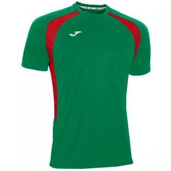 Joma 100014.456 - Camiseta de equipación de manga corta para hombre, color verde / rojo, talla 4XS-3XS