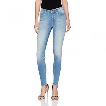 Only Slim Fit Light Blue Ankle Jeans with Raw Hem