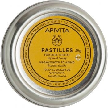 Apivita Pastillas para la Garganta de Tomillo y Miel sin Azúcar 45g