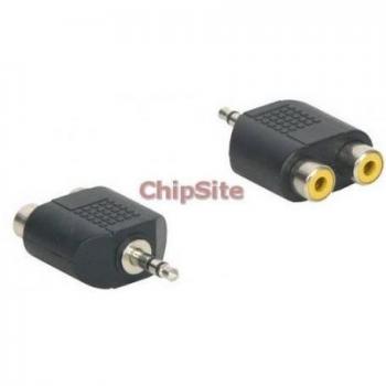 Adaptador 3.5mm macho a 2 RCA hembra