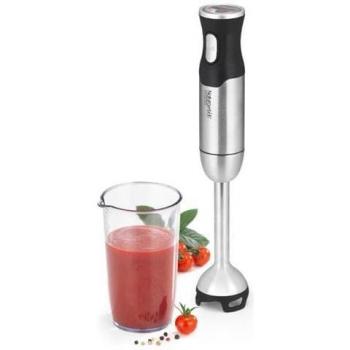 Naturamix - Batidora de Inmersión 1000W, 6 Accesorios, Acero Inoxidable/Negro