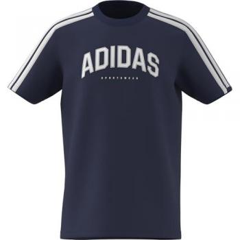 Camiseta Unisex para Niños Adidas Azul de Algodón con Gráfico Collegiate 128cm (7-8A)