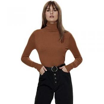 Only Venice Rollneck Jersey de punto Ginger Bread Ruggine 15183772 Óxido XL