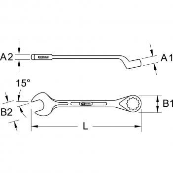 Llave combinada acodada BRONZEplus 12 mm KS TOOLS 963.7360