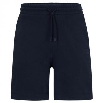 Boss Men's Sewalk Sports Shorts - Navy Blue, Regular Fit, Cotton-Terry