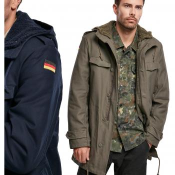 Abrigo Bundeswehr Flag Azul Hombre - Parka de Invierno con Bandera Marina de Guerra 5XL