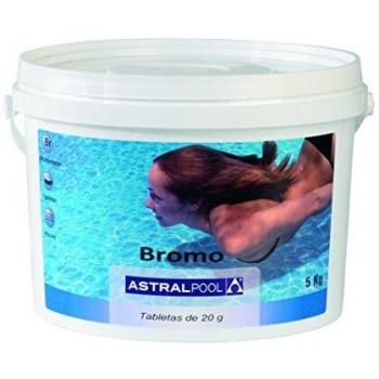 Fluidra 28740 Bromo en tabletas de 20gr. Desinfectante del Agua. Alternativa al Cloro, Blanco