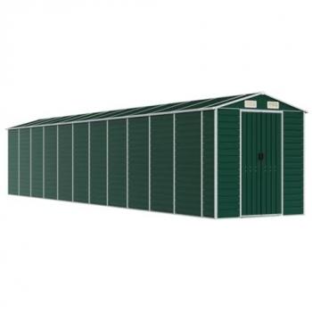 Green Garden Shed 191x980x198 cm Galvanised Steel