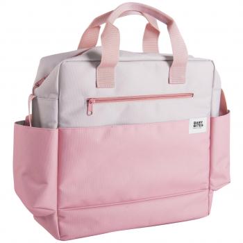 Baby Bites ORIGINAL - Bolsa cochecito GRIS PIEDRA y ROSA - Impermeable
