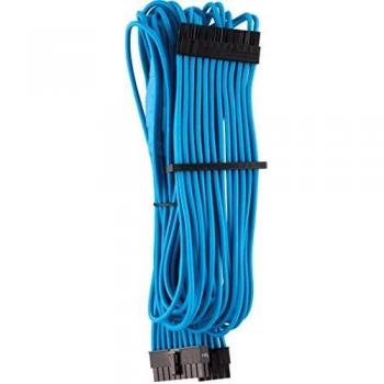 Corsair - Cable protegido de forma Individual con revestimiento ATX de 24 Clavijas Type 4 Gen 4 Corsair Premium, Azul