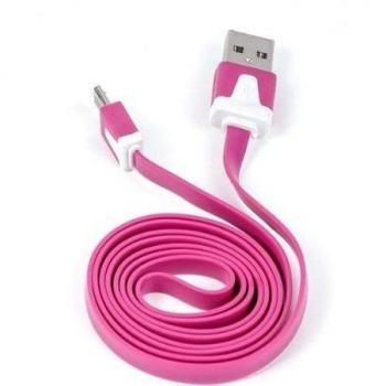 BA5I5 sólida plana y cable de datos USB Rosa para Nokia X7-00