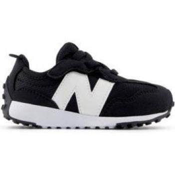 Zapatillas New Balance 327 Hook & Loop negro blanco infantil para niños - Talla 23.5