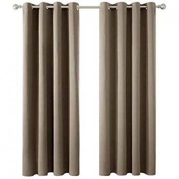 Amazon brand z umi cortinas salon aislantes termicas opacas con ollaos 2 piezas 140x175cm caqui