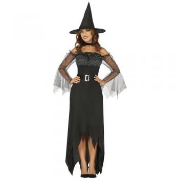 Disfraz de Bruja Elegante para Mujer con Topos - Talla 38-40