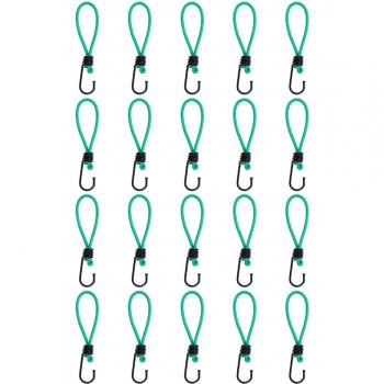 Cuerdas elásticas con ganchos 20 unidades 15 cm
