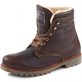 Panama Jack P03 Aviator C23 Men's Waterproof Leather Ankle Boots - Dark Brown, Size 47