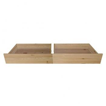 Set de 2 Cajones para Cama de Madera de Pino 24,8x94x62cm