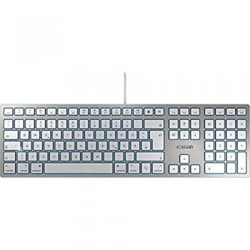 Cherry KC 6000 SLIM PARA MAC - Estándar - USB - QWERTZ - Plata