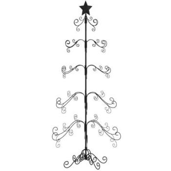 vidaXL Metal Christmas Tree for Decoration Black 150 cm