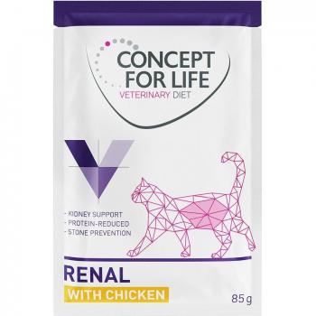 Concept for Life Veterinary Diet Renal Chicken in Pouches for Cats - Economy Pack: 48 x 85 g