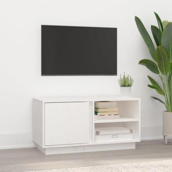 Mueble de TV de madera maciza de pino 80x35x40,5 cm