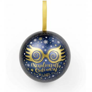Harry Potter Luna Lovegood Gafas de Navidad para mujer Adorno y collar