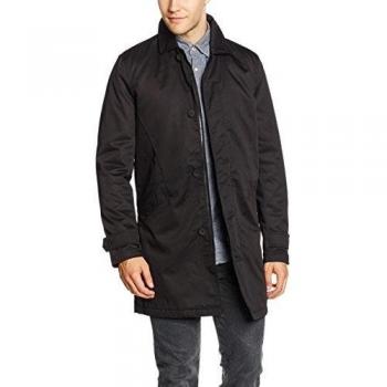 ONLY & SONS onsJONATHAN TRENCH COAT, Abrigo Hombre, Negro